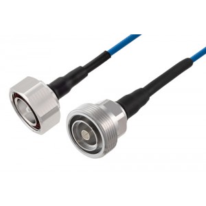 7/16 DIN Male to 7/16 DIN Female Low PIM Cable 12 Inch Length Using ET38402 Coax Using Times Microwave Components