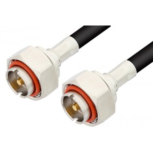 7/16 DIN Male to 7/16 DIN Male Cable 12 Inch Length Using ET-RG213 Coax, RoHS