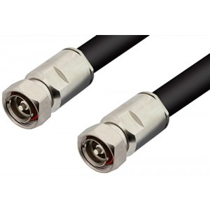 7/16 DIN Male to 7/16 DIN Male Cable 12 Inch Length Using ET-RG218 Coax