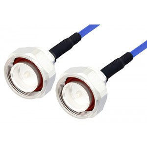 7/16 DIN Male to 7/16 DIN Male LSZH Jacketed Low PIM Cable 100 cm Length Using SR402FLJ Low PIM Coax with HeatShrink, RoHS