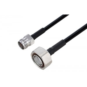 Fire Rated 4.3-10 Female to 7/16 DIN Male Low PIM Cable 12 Inch Length Using SPF-250 Coax Using Times Microwave Parts