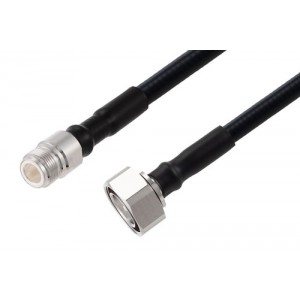 Fire Rated 7/16 DIN Male to N Female Low PIM Cable 12 Inch Length Using SPF-375 Coax Using Times Microwave Parts