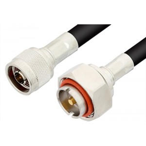 N Male to 7/16 DIN Male Cable 12 Inch Length Using ET-RG213 Coax