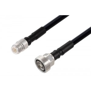 Outdoor Rated 7/16 DIN Female to N Female Cable Using SPO-375 Coax Using Times Microwave Parts in 12 inch