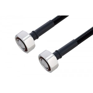 Outdoor Rated 7/16 DIN Male to 7/16 DIN Male Low PIM Cable 12 Inch Length Using SPO-375 Coax Using Times Microwave Parts