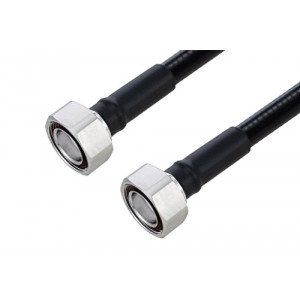 Outdoor Rated 7/16 DIN Male to 7/16 DIN Male Low PIM Cable 12 Inch Length Using SPO-500 Coax Using Times Microwave Parts