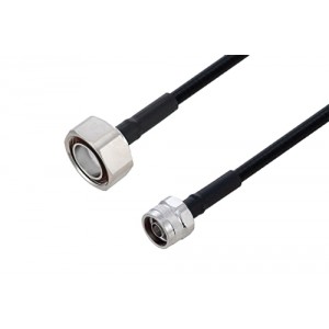 Outdoor Rated 7/16 DIN Male to N Male Low PIM Cable 12 Inch Length Using SPO-250 Coax Using Times Microwave Parts