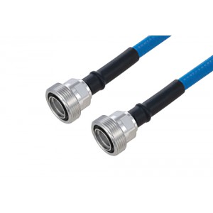 Plenum 7/16 DIN Female to 7/16 DIN Female Low PIM Cable 12 Inch Length Using ET38364 Coax Using Times Microwave Parts