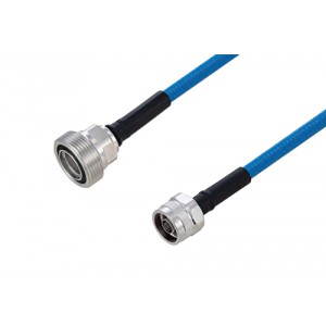 Plenum 7/16 DIN Female to N Male Low PIM Cable 12 Inch Length Using ET38365 Coax Using Times Microwave Parts