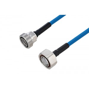 Plenum 7/16 DIN Male to 7/16 DIN Female Low PIM Cable 12 Inch Length Using ET38365 Coax Using Times Microwave Parts