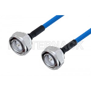 Plenum 7/16 DIN Male to 7/16 DIN Male Low PIM Cable 12 Inch Length Using ET38365 Coax , LF Solder