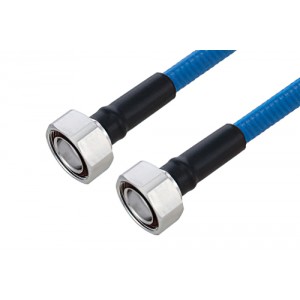 Plenum 7/16 DIN Male to 7/16 DIN Male Low PIM Cable 12 Inch Length Using ET38363 Coax Using Times Microwave Parts