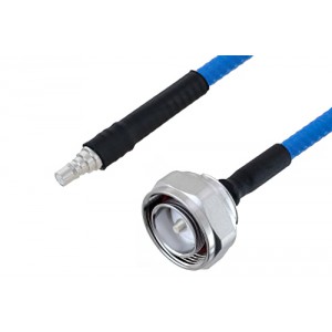 Plenum 7/16 DIN Male to QMA Female Low PIM Cable 12 Inch Length Using ET38365 Coax , LF Solder