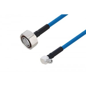 Plenum 7/16 DIN Male to SMA Male Right Angle Low PIM Cable 12 Inch Length Using ET38365 Coax Using Times Microwave Parts