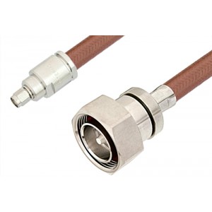 SMA Male to 7/16 DIN Male Cable 12 Inch Length Using ET-RG393 Coax, RoHS