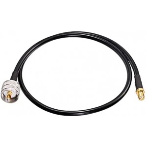 SMA to PL-259 Cable，SMA Female to UHF Male pl-259 Coax Jumper Cable (2ft ET-RG58) for Handheld Radio,Antenna Analyzer,Dummy Load,SWR Meter etc.