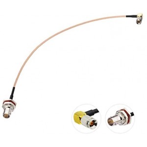 DIN 1.0/2.3 Male Right Angle to BNC Female 75 Ohm SDI Cable 30cm 12 inch