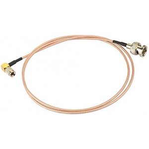 DIN 1.0/2.3 Male Right Angle to BNC Male 75 Ohm Vedio SDI Cable 3 feet 1m