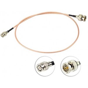 Mini BNC Male to BNC Male Bulkhead Mount 75 Ohm Vedio SDI Cable 60cm 2 feet for HD SDI 3G SDI Recorder Camera