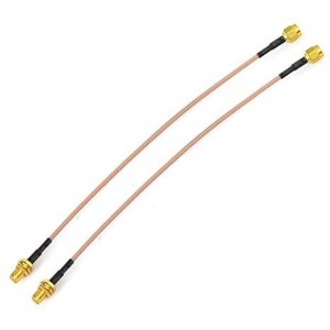 WiFi Antenna Extension Cable (2-Pack) RP-SMA Male to RP-SMA Female Bulkhead Mount ET-RG316 Cale 15cm 6 inch