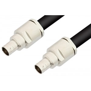 75 Ohm BNC Female to 75 Ohm BNC Female Cable 12 Inch Length Using 75 Ohm ET-RG11 Coax, RoHS