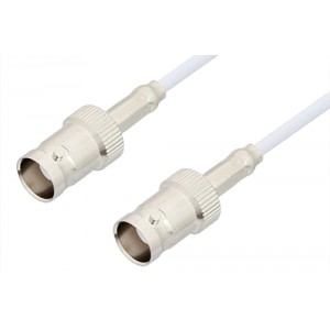 75 Ohm BNC Female to 75 Ohm BNC Female Cable 12 Inch Length Using 75 Ohm ET-RG187 Coax, RoHS