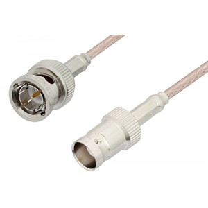 75 Ohm BNC Male to 75 Ohm BNC Female Cable 12 Inch Length Using 75 Ohm ET-RG179 Coax, RoHS