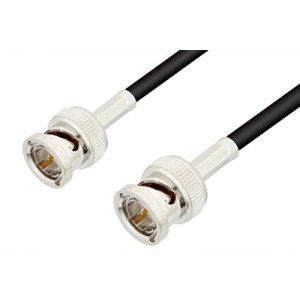 75 Ohm BNC Male to 75 Ohm BNC Male Cable 12 Inch Length Using 75 Ohm ET38360 Coax