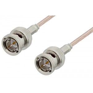 75 Ohm BNC Male to 75 Ohm BNC Male Cable 12 Inch Length Using 75 Ohm ET-RG179 Coax, RoHS