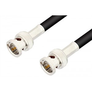 75 Ohm BNC Male to 75 Ohm BNC Male Cable 12 Inch Length Using 75 Ohm ET-RG59 Coax, RoHS