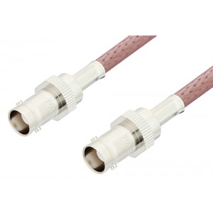 BNC Female to BNC Female Cable 12 Inch Length Using ET-RG142 Coax, RoHS