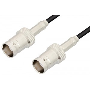 BNC Female to BNC Female Cable 12 Inch Length Using ET-RG174 Coax, RoHS