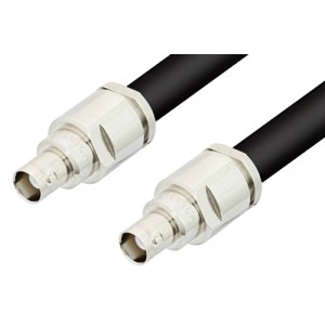 BNC Female to BNC Female Cable 12 Inch Length Using ET-RG214 Coax, RoHS