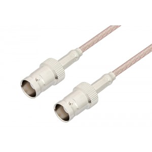 BNC Female to BNC Female Cable 12 Inch Length Using ET38399 Coax