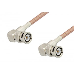 BNC Male Right Angle to BNC Male Right Angle Cable 12 Inch Length Using ET-P195 Coax