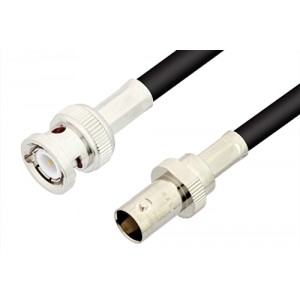 BNC Male to BNC Female Cable 12 Inch Length Using 93 Ohm ET-RG62 Coax