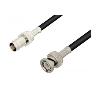 BNC Male to BNC Female Cable 12 Inch Length Using ET-C195 Coax