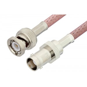 BNC Male to BNC Female Cable 12 Inch Length Using ET-RG142 Coax