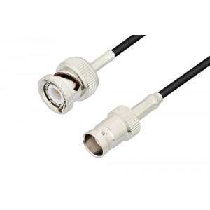 BNC Male to BNC Female Cable 12 Inch Length Using ET-RG174 Coax