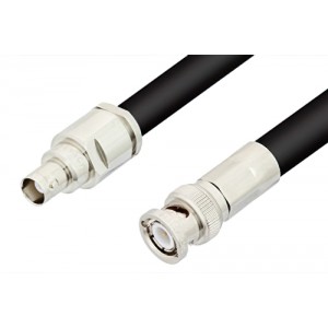 BNC Male to BNC Female Cable 12 Inch Length Using ET-RG213 Coax, RoHS