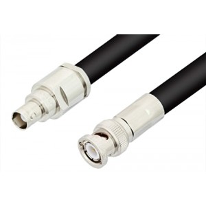 BNC Male to BNC Female Cable 12 Inch Length Using ET-RG214 Coax, RoHS