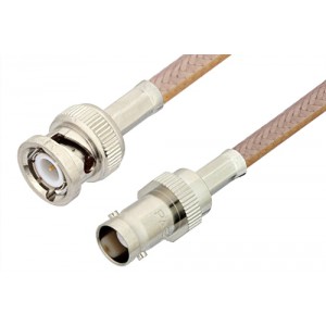 BNC Male to BNC Female Cable 12 Inch Length Using ET-RG400 Coax