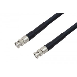 BNC Male to BNC Male Cable 12 Inch Length Using ET38376 Coax