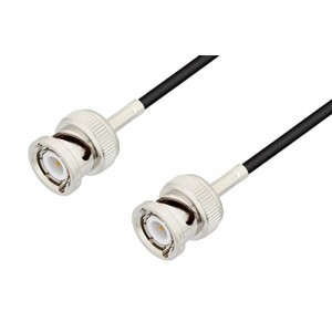 BNC Male to BNC Male Cable 12 Inch Length Using ET-RG174 Coax