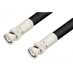 BNC Male to BNC Male Cable 12 Inch Length Using ET-RG213 Coax, RoHS