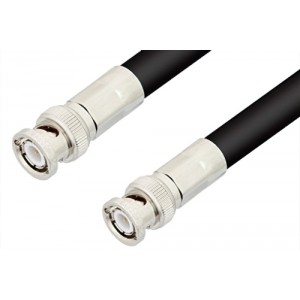 BNC Male to BNC Male Cable 12 Inch Length Using ET-RG8 Coax, RoHS