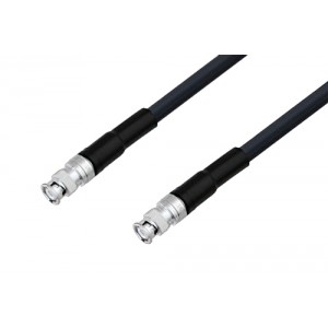 BNC Male to BNC Male Low Loss Cable 12 Inch Length Using ET38376 Coax