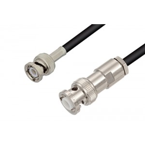 BNC Male to MHV Male Cable 12 Inch Length Using ET-RG58 Coax