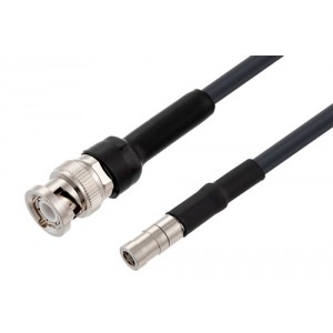 BNC Male to SMB Plug Cable 12 Inch Length Using ET38372 Coax with HeatShrink