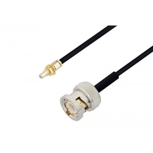 BNC Male to SSMC Jack Bulkhead Cable 6 Inch Length Using ET38323 Coax